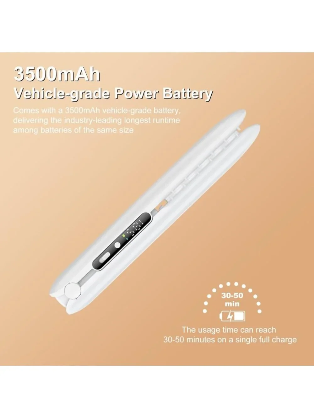 Portable Mini Hair Straightener - Cordless & Corded Dual Use, 1.25